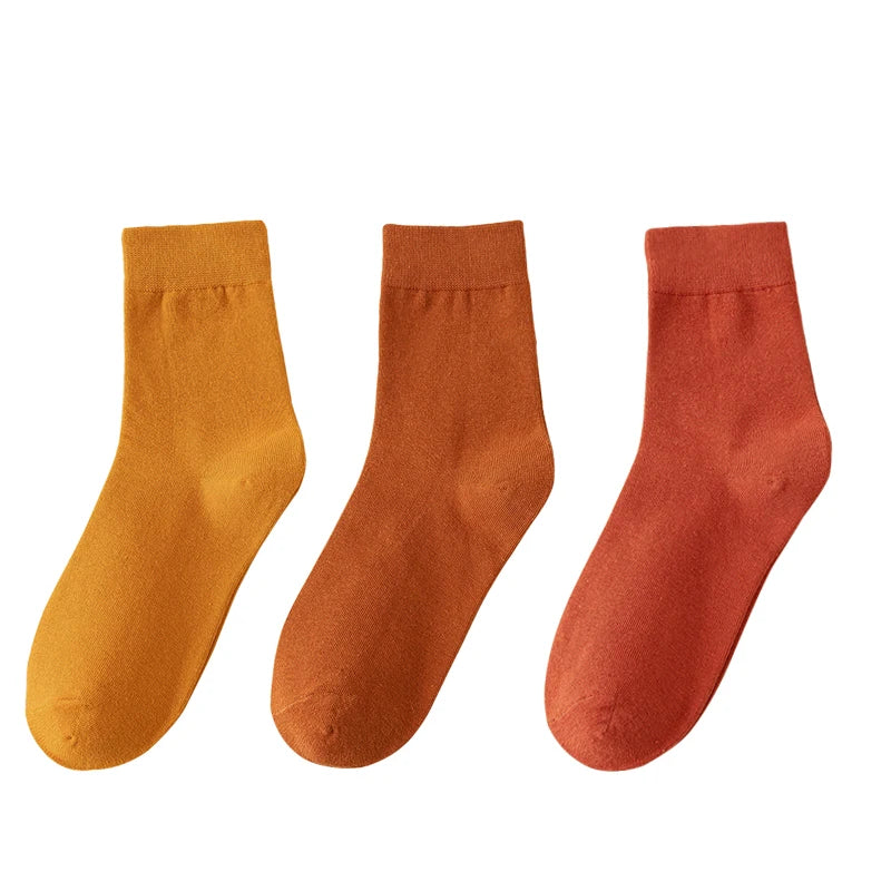 Socks women's Cotton Solid Color Autumn Spring Soft Breathable Quick Pick Grocers